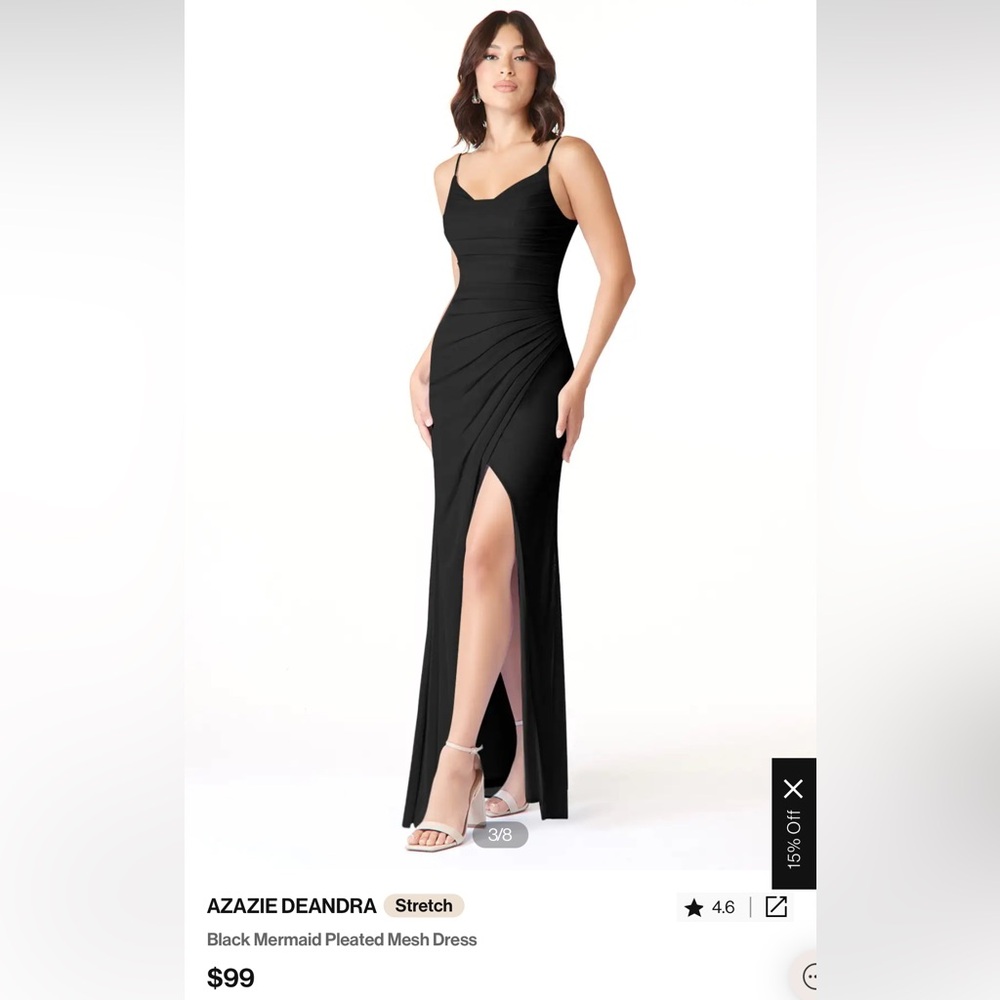 Azazie Deandra Bridesmaid Dress in Black